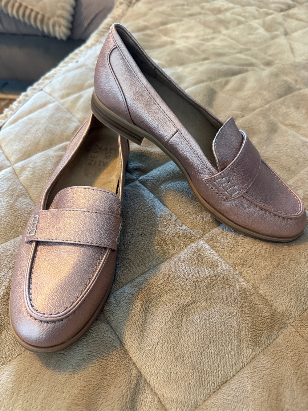 Naturalizer Metallic Rose gold Penny Loafers